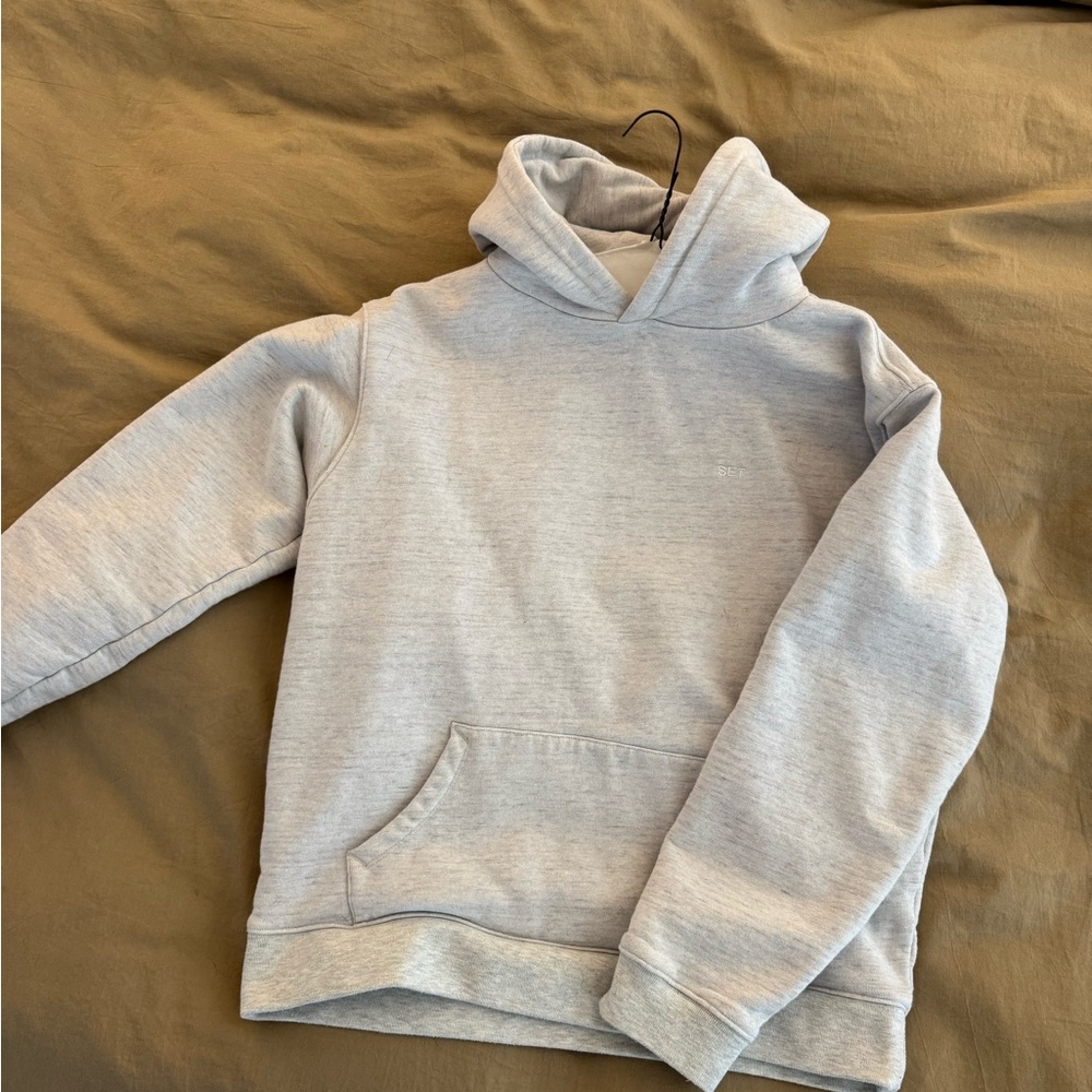 SET ACTIVE heather grey hoodie size small